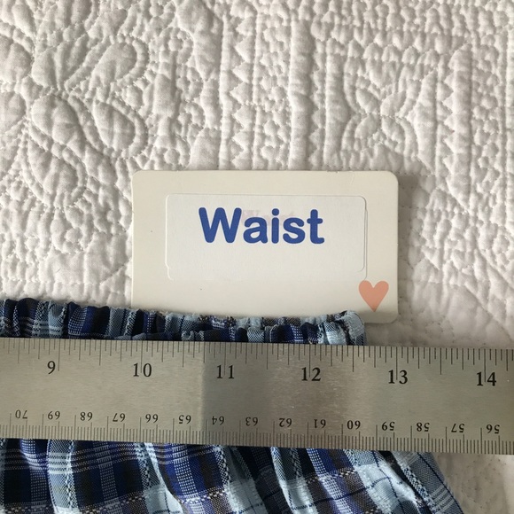 Club Pajamas | Blue Plaid Pajamas w Chunky Buttons - Picture 4 of 8